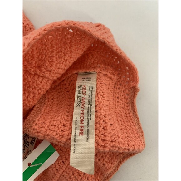 FREE PEOPLE Know Better Brami Knit Halter Crop Top Peach XS New With Tags - Picture 9 of 11